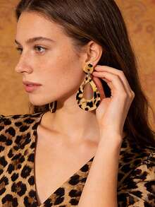 Yanxyad 1/12 pares de pendientes de clip con declaración bohemia para mujeres, grandes pendientes geométricos dorados, pendientes de hoja trenzada y retorcida, joyería de regalo - Multicolor - Ver 5