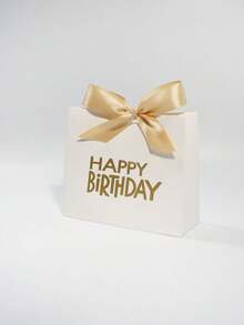 10 piezas Cajas de regalo de cumpleaños con letras doradas y lazo, elegantes cajas de obsequio para dulces, galletas, pequeños regalos, decoraciones de fiesta de cumpleaños, cajas de golosinas en rosa pastel y blanco para fiestas de niñas, baby shower, suministros de celebración, fáciles de ensamblar - 11,5X4,5X10cm - Ver 11