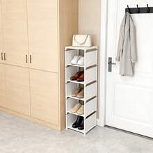 8/7 étages Étagère à chaussures verticale, Meuble à chaussures multi-couches anti-poussière, Fabriqué en tissu non tissé et plastique, Convient pour les petits espaces, dortoirs et entrées, Assemblage facile, Design compact et gain de place, Peut contenir plusieurs paires de chaussures - Multicolore - Voir 4