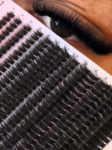 280 bouquets de faux cils en poils de vison, extensions de cils DIY, bouquets de cils individuels incurvés en forme de D, longueurs mixtes de 8 à 16 mm, naturellement incurvés, légers, réutilisables et faciles à appliquer. Parfait pour le port quotidien, les mariages, le cosplay, Halloween, Thanksgiving et Noël. Bouquets de cils, faux cils, cils individuels, faux cils, cils simulés, maquillage festif et glamour - D - Voir 5
