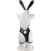 XXOO Femboy Cosplay Yes None Bunny Girl Exotic Costumes Lingerie Body Lingerie Women Lencerias Para Cojer - 黑色 - 查看 1
