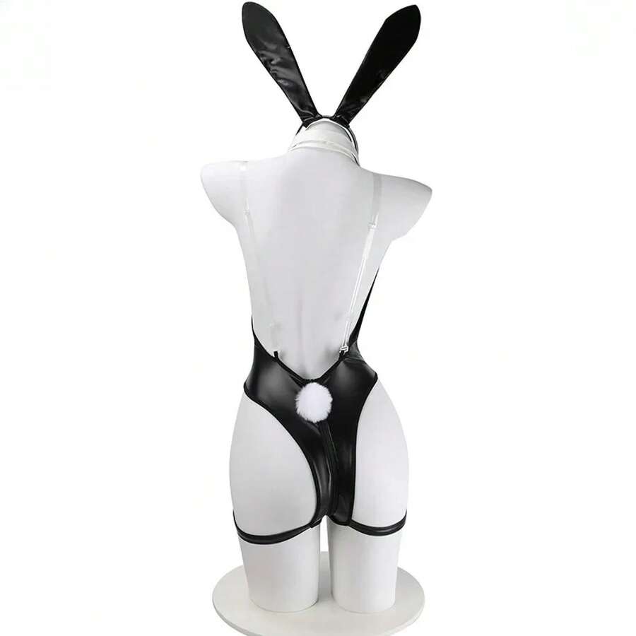XXOO Femboy Cosplay Yes None Bunny Girl Exotic Costumes Lingerie Body Lingerie Women Lencerias Para Cojer - 黑色 - 查看 1