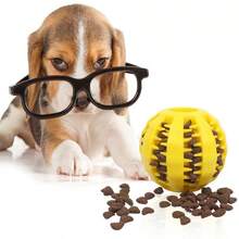 宠物狗磨牙玩具牙齿清洁零食球 宠物狗玩具球 天然橡胶 超耐用 互动弹性宠物用品 - 彩色 - 查看 8