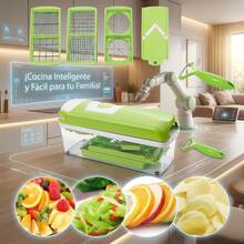 12 Pieces Multifunctional Vegetable And Fruit Cutter Grater Peeler Chopper Kitchen Set - Green - View 3