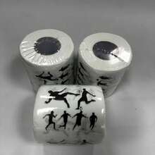 A Mysterious Gift For Football Fans: Printed Football Toilet Paper,Love Football, Available In 1 Or 2-Roll Packaging. - 2 Volumes - View 4