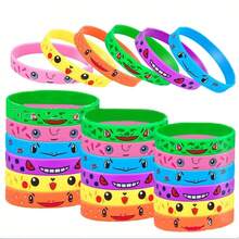 pokemon 12个宝可梦&小火龙卡通硅胶手环，儿童派对配饰，服装礼品 - 彩色 - 查看 4