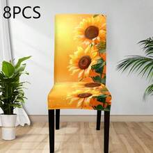 White Background Lemon Pattern Decoration Kit, Set Of 1 Piece/2 Pieces/4 Pieces/6 Pieces/8 Pieces/36 Pieces, High Elasticity All Inclusive Washable Soft Protective Cover, Using 2D Flat Printing Technology, Easy To Install And Clean. Suitable For Indoor Decoration, Outdoor Dining, Gathering Occasions, Restaurants, Parties, And Hotels As Decorative Chair Covers, And Can Also Be Given As Gifts. - Multicolor - View 14