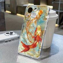 Two Koi Fish Pattern Space-Grade Drop-Proof Phone Case, Suitable for  17/16/15/14/13/12/11/X/XS/XS MAX/ProMax/Air/Plus and  Galaxy S Series. Provides Full Protection, Full Coverage, and Precise Fit. A Creatively  Case That Combines Style - Transparent - Übersicht 6