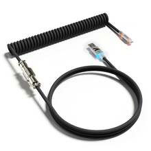 ATTACK SHARK C01 ULTRA 螺旋式 USB-C 数据线，双层编织，带 RGB 灯效插头，可拆卸金属航空插头，Type-C 转 USB-A 机械游戏键盘线，适用于 Windows、Mac、PS4、Xbox、Switch、打印机、平板电脑 - 查看 13