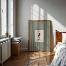 1 Stück gerahmtes/ungerahmtes minimalistisches vintage grün gestreiftes Basketball Wandkunst Poster Vintage Sportmotiv Kinderzimmer Leinwanddruck Jungenzimmer, Spielzimmer, Schlafzimmer, moderne Heimdekoration - A - Übersicht 5