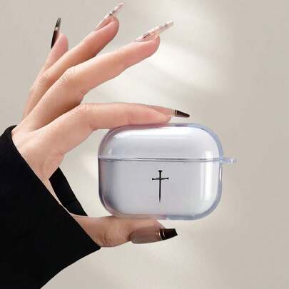 Ốp tai nghe họa tiết chữ thập tối giản, chất liệu TPU trong suốt, có lỗ xỏ dây bên phải để dễ dàng mang theo, thiết kế tối giản và tiện dụng, phù hợp với 3/4/Pro/Pro2/Pro3, là món quà sinh nhật ý nghĩa cho bạn trai/bạn gái/bạn bè, tượng trưng cho niềm tin và sự bảo vệ, thích hợp cho người có tín ngưỡng, người thân và bạn bè, thể hiện cá tính riêng khi sử dụng.