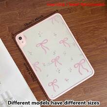 1 chiếc ốp lưng máy tính bảng trong suốt màu hồng họa tiết nơ và hoa, chống sốc, tương thích với iPad Pro 11, Air 11/13 M3, 11 A16, thế hệ thứ 10/9/8/7, Air 4/5, 10.9/10.2/9.7 inch - Nhiều màu - Xem 7