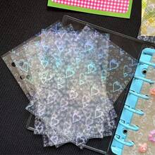 10 piezas/paquete Recambio de pegatinas de purpurina transparente tamaño M5/A7/A6, páginas interiores de pegatinas transparentes de doble cara, adecuado para páginas de reemplazo de impresora láser, páginas de reemplazo de material PP, páginas interiores transparentes, pegatinas 3D en relieve. Adecuado para pegatinas de caramelos, libros de pegatinas, tarjetas de identificación de estudiantes, libros de pegatinas A7, libros de pegatinas A6, libros de pegatinas de arte de uñas M5, mini álbumes de fotos hechos a mano, álbumes de fotos, planificadores, libretas de bolsillo y otros útiles escolares y preparativos de vuelta al cole - Conjuntos - Ver 7