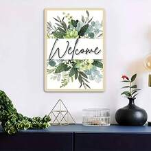 1 set Kit de pintura de mosaico de diamantes 5D DIY, diseño floral y de letras, arte decorativo del hogar, sin marco - Multicolor - Ver 18