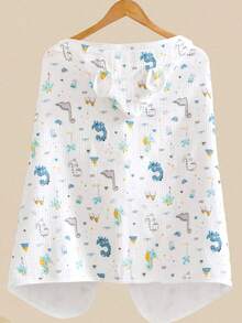 1pc Infant Soft Hooded Bathrobe Cloak, Wearable Towel 65*135cm - Multicolor - View 8