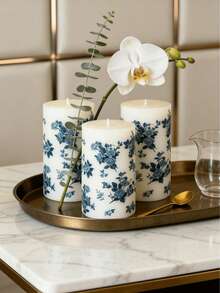 1 Nến trụ thơm kiểu sứ xanh trắng, nến trang trí thủ công kiểu decoupage, trang trí nhà cửa theo phong cách Trung Hoa cổ điển, nến thơm cháy lâu, trang trí bàn tiệc cưới, sinh nhật, khách sạn, nhà nghỉ dưỡng, quà tặng cho phái nữ, quà tặng ngày Valentine và quà tặng cho cặp đôi mới cưới. - Nhiều kiểu dáng - Xem 3