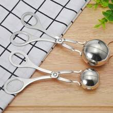2Pcs Stainless Steel Meatball Maker, Manual Squeeze Meatball Molder Tongs, Non-Stick Easy Clean For Meat Balls Fish Balls Cookie Dough, Portable For BBQ Hot Pot Camping & Family Gatherings - View 8