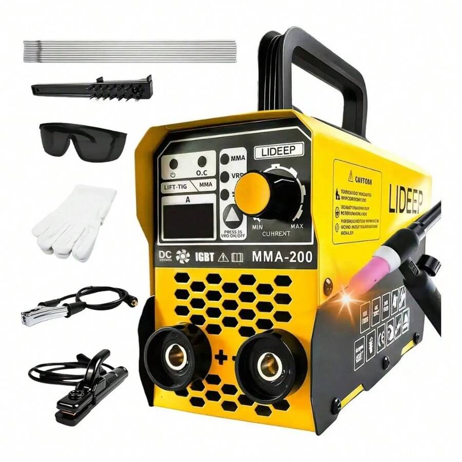 Soldadora Inversora Portatil Mma+tig Máquina 2en1 Color Amarillo - Tipo de Enchufe B USA (110-127V) - Ver 1