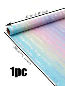 Giấy gói quà sinh nhật khổ lớn 17" x 120", màu hồng/tím/cầu vồng với độ bóng nhẹ và dòng chữ "Chúc mừng sinh nhật", thích hợp cho các bữa tiệc sinh nhật, gói quà, trang trí sinh nhật, tự làm và đóng gói quà tặng. - Một kích cỡ phù hợp cho tất cả - Xem 11