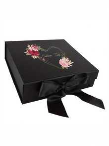 1pc Personalized Gift Box, Wedding Gift Box, Magnetic Decorative Box With Lid And Ribbon, Suitable For Men And Women, Foldable Proposal Box For Christmas, Valentine's Day, Wedding, Birthday, Mother's Day - Multicolor - View 6