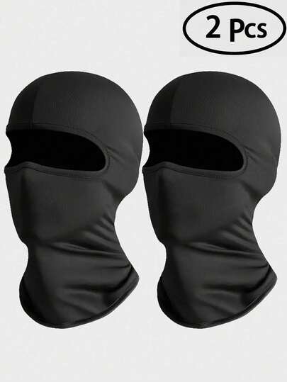 2pcs Ski Mask, Suitable For Men And Women, Warm Headwear, Sun Protection Face Cover, Lightweight UV-Resistant Mask, Suitable For Motorcycling And Skiing,Summer,Beach,Holiday