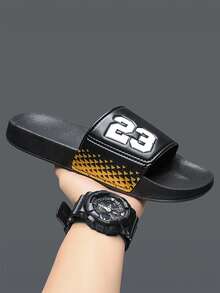 2026 Primavera/Verano Nuevas Pantuflas de Suela Blanda para Hombres, Talla 36-48, Antideslizantes y Resistentes al Desgaste, Suela Ligera y Elástica de EVA, Chanclas Casuales para Interiores, Sandalias de Playa para Exteriores - E-Negro - Ver 7
