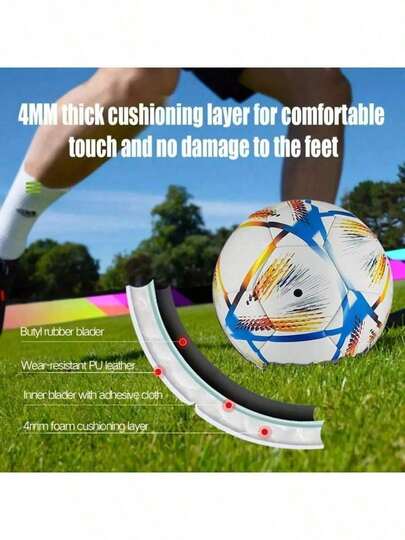1 quả bóng đá huấn luyện cao cấp cỡ 5: Được thiết kế cho các buổi tập luyện ngoài trời, thể thao học đường và giải trí. Món quà hoàn hảo cho các dịp lễ (Ngày Nhà giáo, Ngày Valentine, Halloween, Giáng sinh, Lễ Tạ ơn).