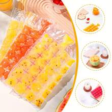 Disposable Tray, Easy To Use With Tear-Off Ice Cubes, Includes 100 Bags (Total 2400 Ice Cubes) + 1 Random Color Funnel, Suitable For Outdoor Kitchen Tools And Beverage Cooling, Stackable Design, Easy Filling. Essential Refrigerator Accessory And Party Supplies, Summer Kitchen Essentials - Multicolor - View 4