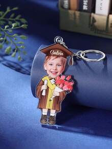 Customized Graduation Commemorative Keychain Gift, Customized Photo Keychain, Photo Graduation Cap Acrylic Pendant, College Graduation Gift, Women's Gift, Men's Gift - Multicolor - View 5
