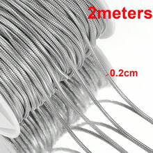 2m Stainless Steel Snake Bone Chain, Gold Round Snake Chain For Necklace, Bracelet, Jewelry DIY - Chain - View 12