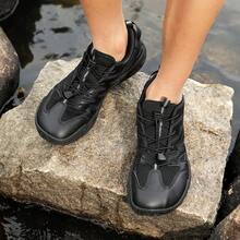 Men's Outdoor Shoes For Cross-Country Running, Hiking, Trekking, Plus Size, Spring & Summer - Black - View 11