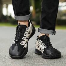 Zapatos para hombre para correr campo a través, senderismo, trekking, zapatos de gran tamaño para comercio transfronterizo, primavera y verano - Beis - Ver 4