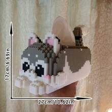 3200片小猫纸巾盒积木模型，适合收藏和纪念，可用于桌面装饰、手工制作、摆设，也可作为冬季、圣诞节、万圣节礼物。完美的节日和生日礼物，创意3D拼图DIY工艺品，适合14岁及以上人群。 - 彩色 - 查看 14
