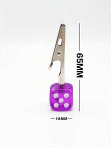 1pc Unique Transparent Dice Shaped Multi-Color Cigarette Holder Stand, Anti-Scalding Smoking Accessory - Multicolor - View 4