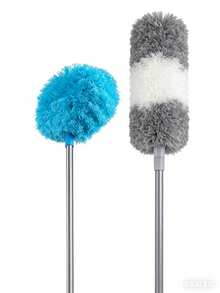 Microfiber Duster, Extendable Feather Duster, Reusable, Flexible, Washable, For Cleaning Ceiling Fans, High Ceilings, Blinds, Furniture, And Cars - Made In India. Electrostatic Dust Removal, Telescopic Pole For Cleaning Dust From High Places And Crev - Multicolor - View 13