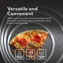 Pizza Baking Pan Set - Thickened Aluminum Pizza Screen & Baking Tool - Non-Stick Pizza Pan - 8-Inch - 2-Pack - View 7