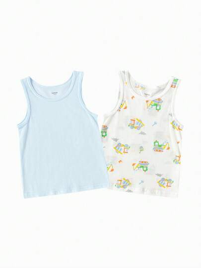 Balabala Baby Summer Vest Set 2026, Soft Breathable Tank Top, Lightweight Comfortable, Boys & Girls Everyday Wear
