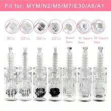 10pcs Disposable Replacement Needle Tips, 12/36/42 Pins/Round Nano 5D Bent Head Microneedle, Suitable For MYM/M5/M7/N2/A6/A1/E30, Individually Sealed Packaging - Multicolor - View 2