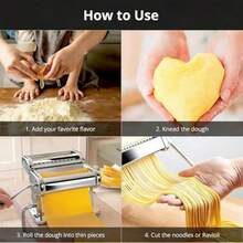 Pata Maker Tainle Teel Pata Hine Manual Roller Pata Maker With 9 Thick Etting For Paghetti Linguine Fettine Laagne Include Dough Cutter And Hand Crank - Silver - View 6