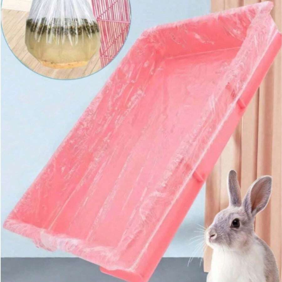 50 Tấm lót chuồng thú cưng, Tấm lót khay nhựa dùng một lần đa năng cho chuồng thỏ và chuồng chim, Túi đựng cát vệ sinh cho mèo, Tấm lót vệ sinh cho chó, Vỏ bọc tấm lót vệ sinh - trắng - Xem 1