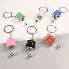 Móc khóa hình cần số sáng tạo dành cho người đam mê ô tô, với mặt dây chuyền hình cần số có thể tháo rời và thay thế dễ dàng. - nhiều màu - Xem 1