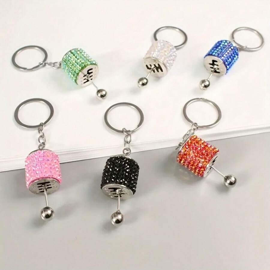 Móc khóa hình cần số sáng tạo dành cho người đam mê ô tô, với mặt dây chuyền hình cần số có thể tháo rời và thay thế dễ dàng. - nhiều màu - Xem 1