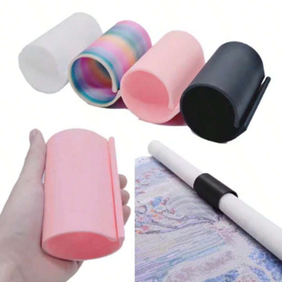 1pc Diamond Painting Scroll Storage Rack - Space-Saving, Durable Plastic Craft Organizer - Multicolor - View 1