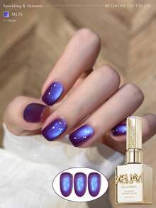 2026 New Magnetic Cat Eye Gel Nail Polish, 40 Shimmery Reflective Colors, Fashionable Salon Art Cat Eye Gel Design - Multicolor - View 27