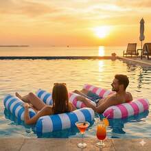Sedia galleggiante per piscina con schienale, letto galleggiante gonfiabile per piscina, divano galleggiante per piscina, amaca galleggiante, adatto per feste in piscina estive, vacanze per adulti, intrattenimento e tempo libero, accessorio essenziale per i viaggi estivi - Multicolore 1 - Visualizzare 8