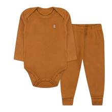 6-Piece Baby Boy Set – 3 Long-Sleeved Bodysuits + 3 Ribbed Knit Pants, Boys' Winter Outfit, Sizes Newborn, Small, Medium, Large, And Extra Large, Soft, Comfortable, And Warm Clothing, Ideal For Everyday Wear, Outings, And Baby Layette, Complete, Practical, Durable, And Stylish Look For Babies - 什錦 - 查看 7