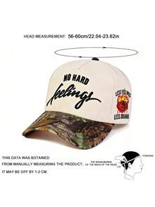 1 chiếc mũ lưỡi trai nam "NO HARD" thêu hoa hồng, có thể điều chỉnh, thích hợp cho hoạt động ngoài trời, chống nắng, mùa xuân, mùa thu, du lịch, bãi biển, kỳ nghỉ, lễ hội. - nhiều màu - Xem 9