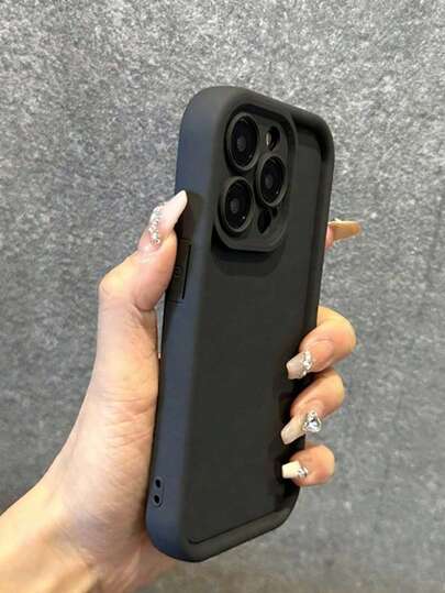 简约黑色纯色防摔基础款手机壳，适用于 17 Pro Max/17 Pro/17 Air/17/16 Pro Max/16/16 Pro/16 Plus/16E/15/15 Plus/15 Pro/15 Pro Max/11/12/13/14 Pro Max/XS/XR/11 Pro/11 Pro Max/12 Pro/12 Pro Max/13 Pro/13 Pro Max/7 Plus/14 Pro/14 Pro Max/14 Plus/7 Plus/8 Plus/8/SE2/13 Mini/12 Mini，生日礼物/周年纪念礼物