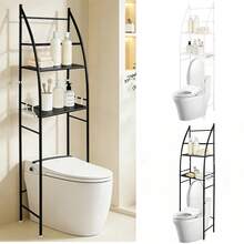 Rangement au-dessus des toilettes - Noir - Voir 2