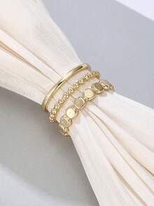 Bộ 3 chiếc nhẫn thanh lịch chống nước, nhẫn chống nước, quà tặng cho nữ, nhẫn phong cách Boho, nhẫn tối giản, nhẫn đeo xếp chồng. - bộ nhẫn - Xem 10